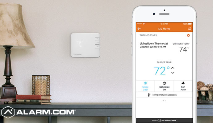 smart thermostat control from a smartphone