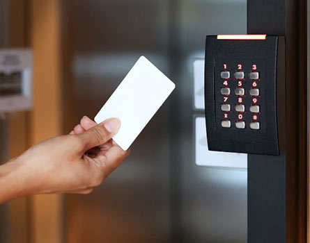 installed key-card-reader in a office