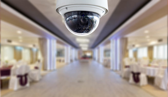 surveillance camera in party hall